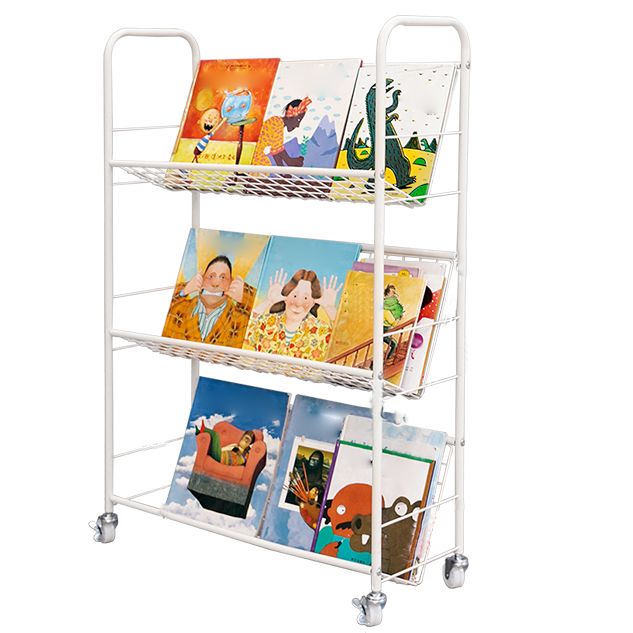 Modern Style Steel Bookshelf Open Back Etagere Bookcase for Home