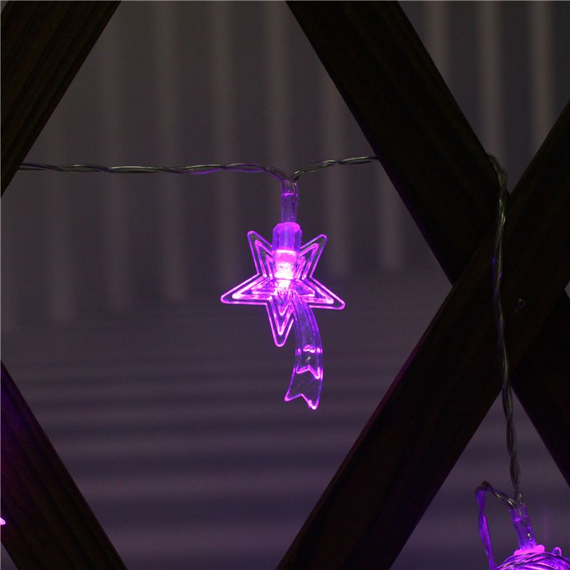 3/6m Nordic Meteor LED Party Light Clear Plastic 20/40-Head Living Room String Lighting in Warm/White/Multi Color Light