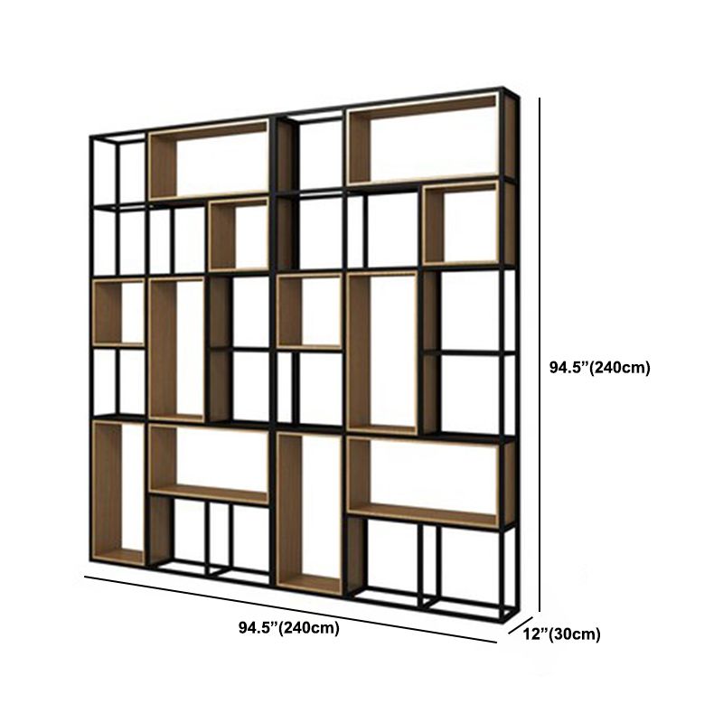 Modern Office Open Shelf Natural 11.81" W Engineered Wood Bookshelf