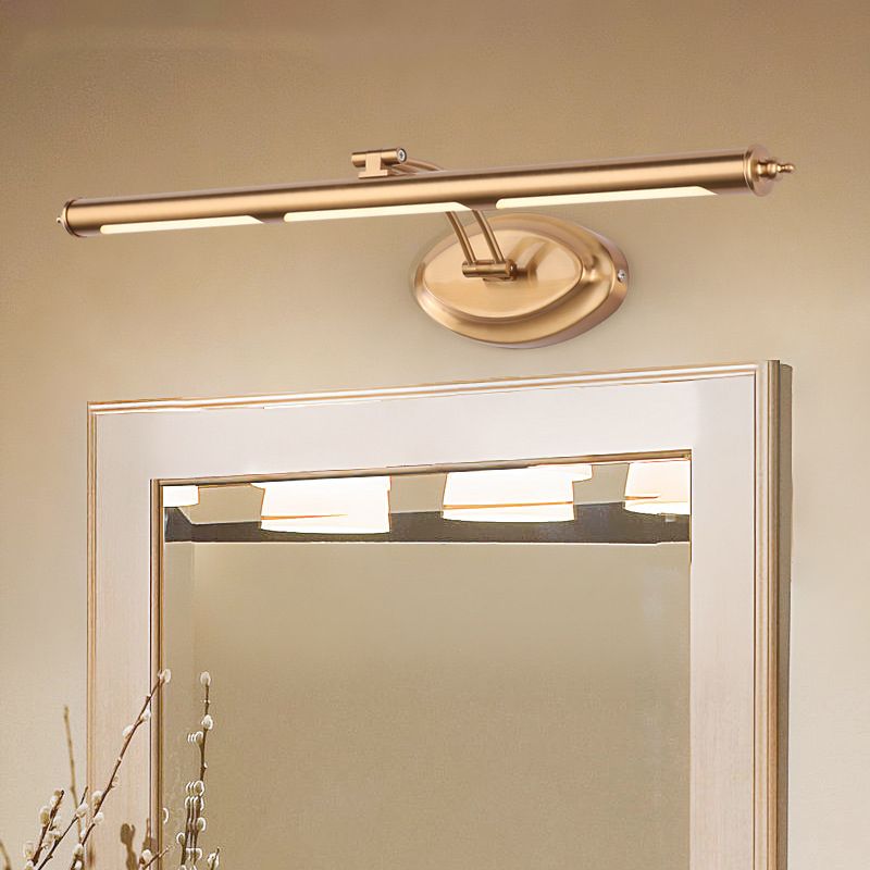 18 "/21,5" /29.5 "W tube Vanité Miroir Lumière Métallique Métallique Métallisé LED Golden Golden Golden Lightture pour salle de bain