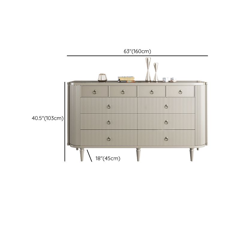 Solid Wood Classic Glam Storage Chest Dresser with 6/10 Drawers