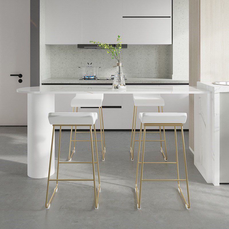 Contemporary 1/2/5 Pieces Sintered Stone Pub Table Set Fixed Table Counter Table