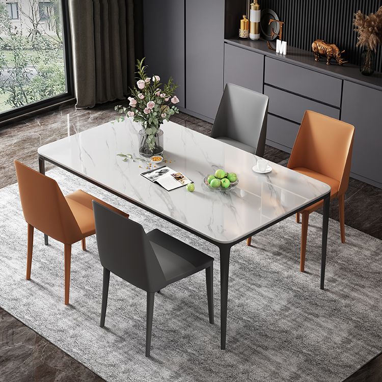 Modern Sintered Stone Rectangle Table Set 1/4/5 Pieces Dining Set