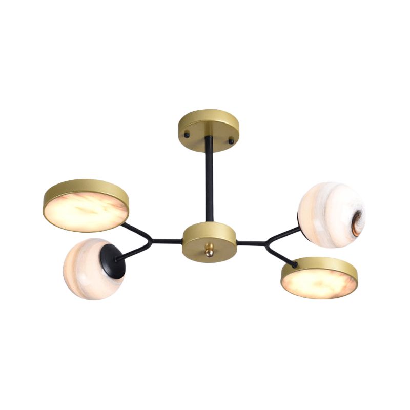Sfera oro sfera lampadario soffitto nordico 4/6/8 luci lunare vetro a sospensione a sospensione a sospensione