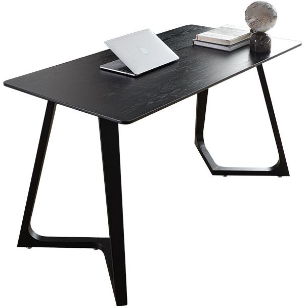 Mesa de comedor rectangular contemporánea de madera maciza mesa de madera de madera con base de trineo