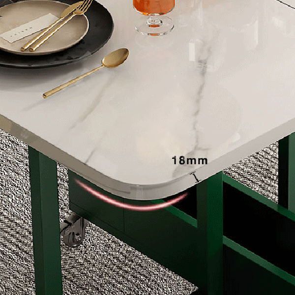Rectangle Table à manger moderne du milieu du siècle Table de base en métal doré pour salle à manger