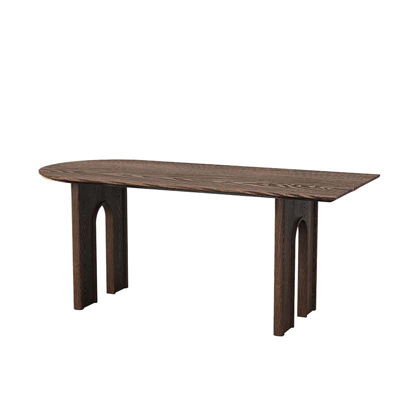 Modern Wooden Dining Table Double Pedestal Dinner Table for Dining Room