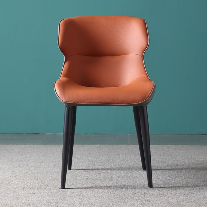 Contemporary Side Chair Set Faux Leather Side Chairs for Kitchen