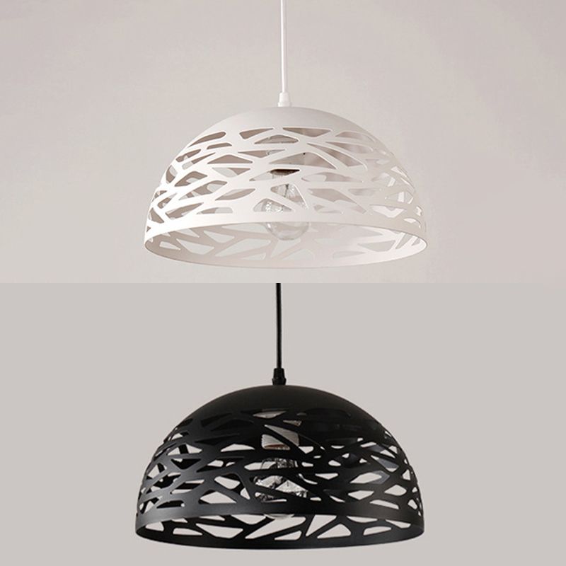 1 lampe à dôme légère suspendue plafonnier les plafonniers créatifs de luminaires de pendentif métallique industriel pour le restaurant