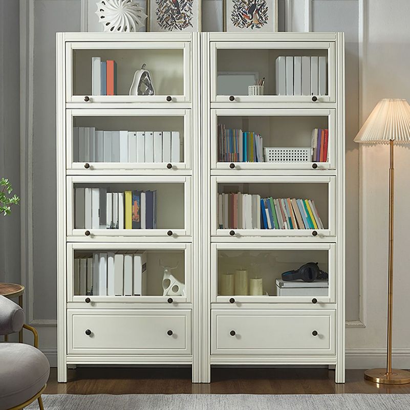 Modern Style Closed Back Standard Bookshelf Wooden Bookcase for Study Room