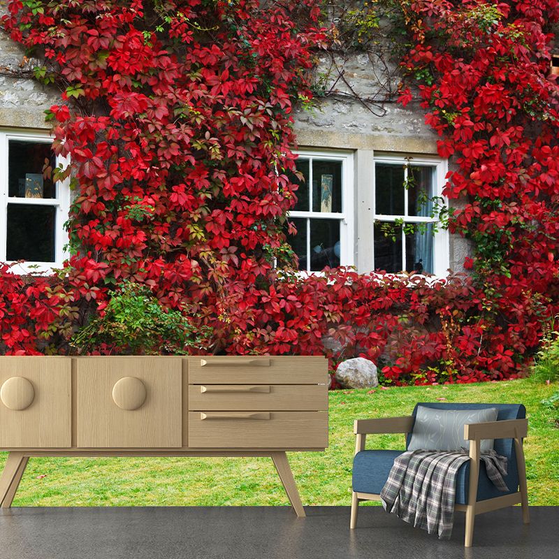 Customized Ivy Wall Mural Eco-friendly Stain Resistant for Living Room Decor