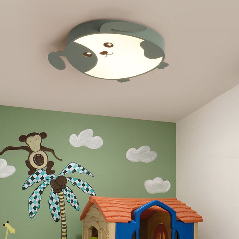 Mignon chiot LED encastré lumière minimaliste métal enfants chambre encastré plafonnier