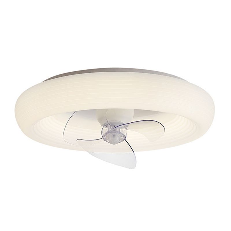 3-Blade White Ceiling Fan Modernism LED Fan with Light for Home