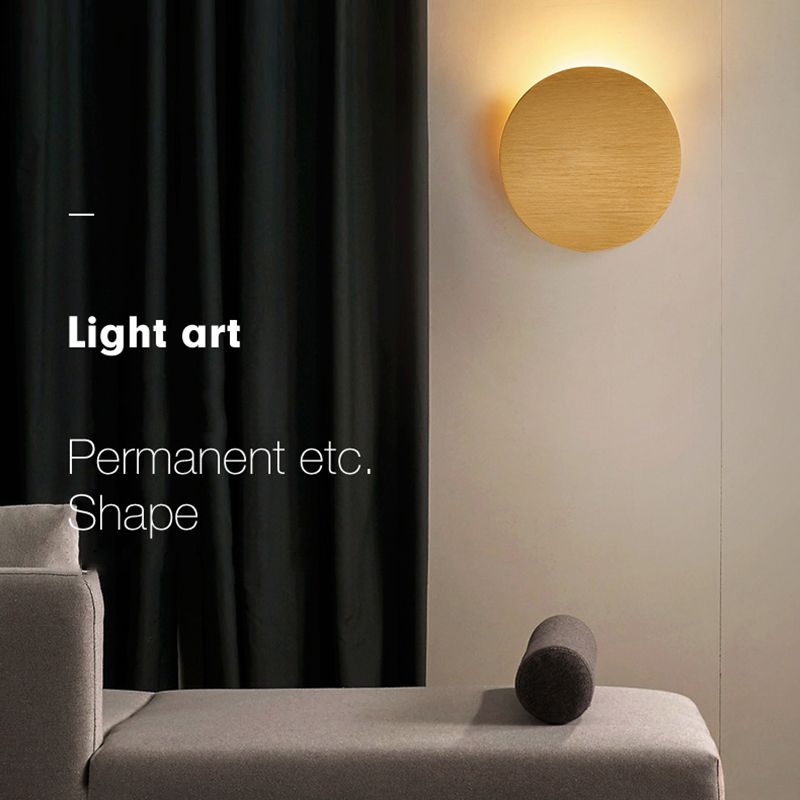 Metal Oval Shape Wall Sconce Modern Style 1- Light Wall Mount Lighting