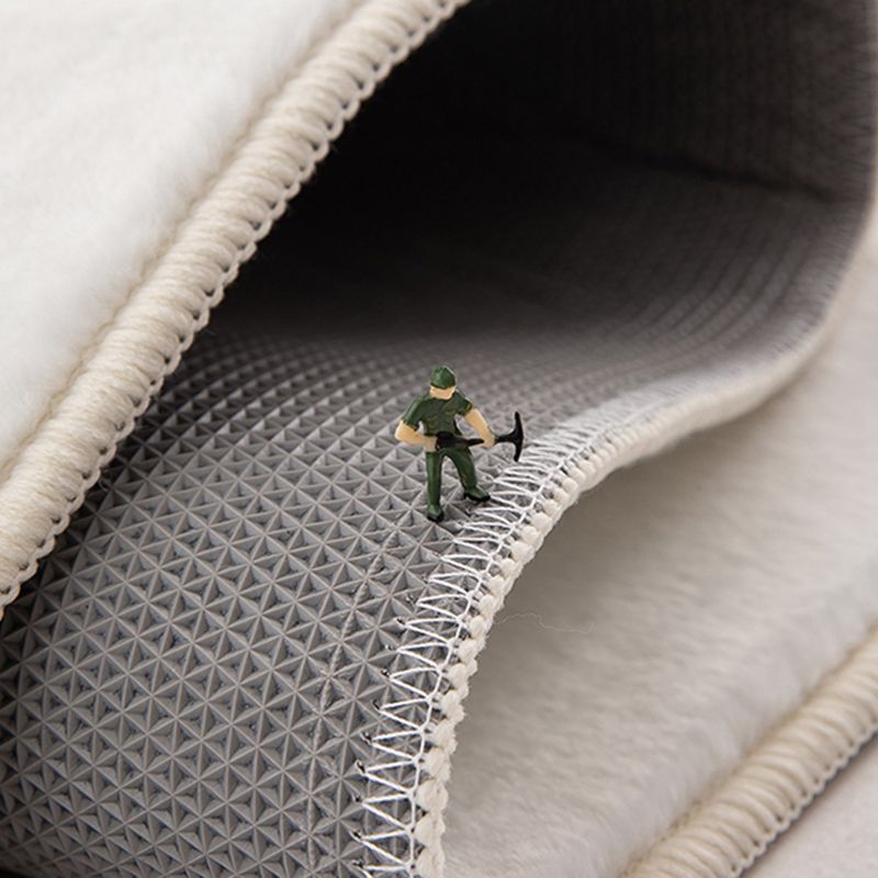 Khaki Modern Area Rug Stripe Pattern Polyester Area Carpet Anti-Slip Washable Rug for Home Decor