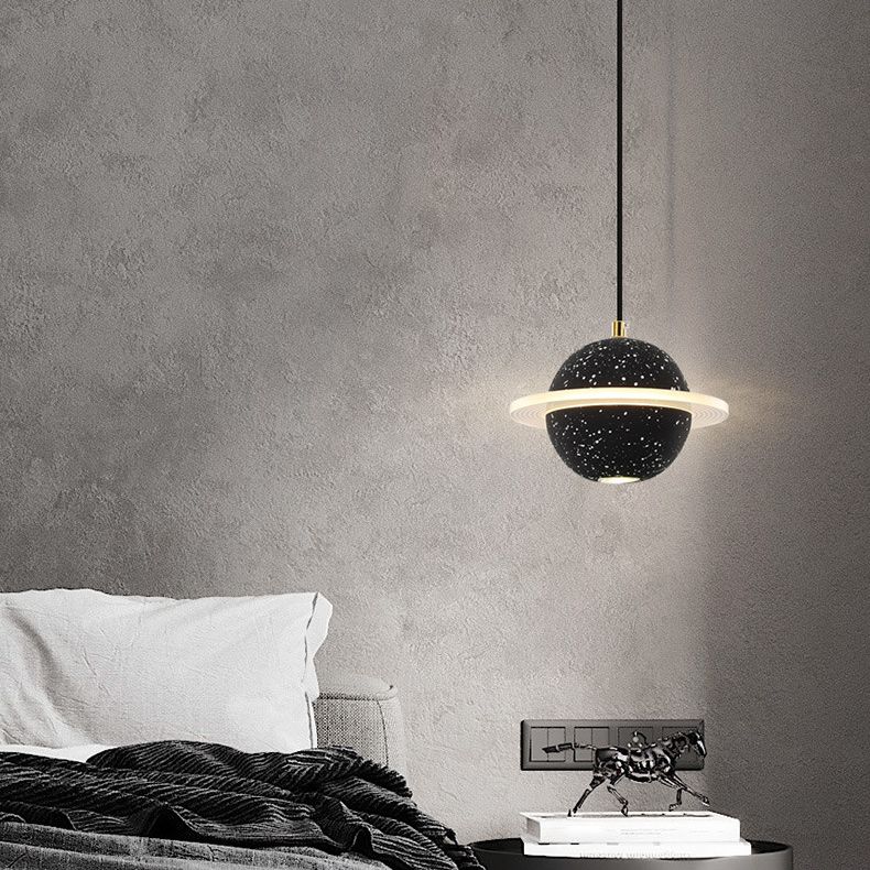 Éclairage à boule de ciment moderne Light Light 8W LED LED Single Head Drop Light pour la chambre