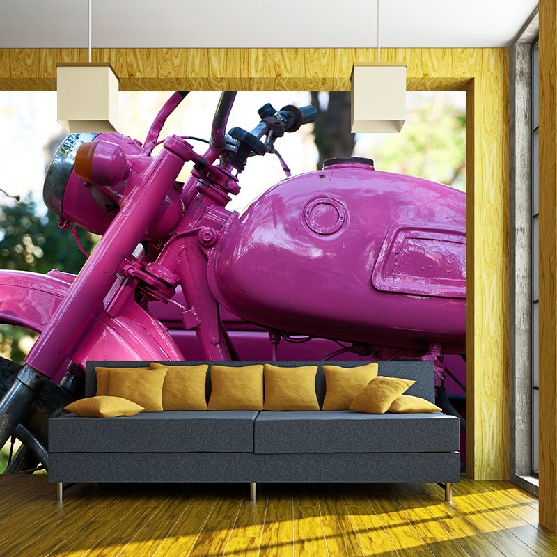 Train Mural Wallpaper Modern Transportation Stain Resistant Wall Covering