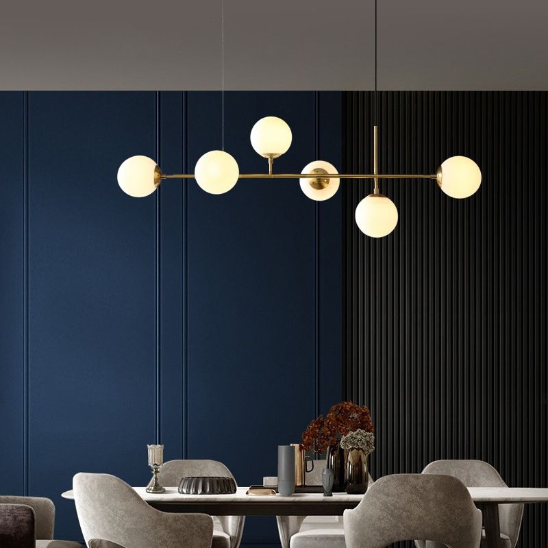Modern Island Light Minimalist Glass Hanging Light for Dining Room