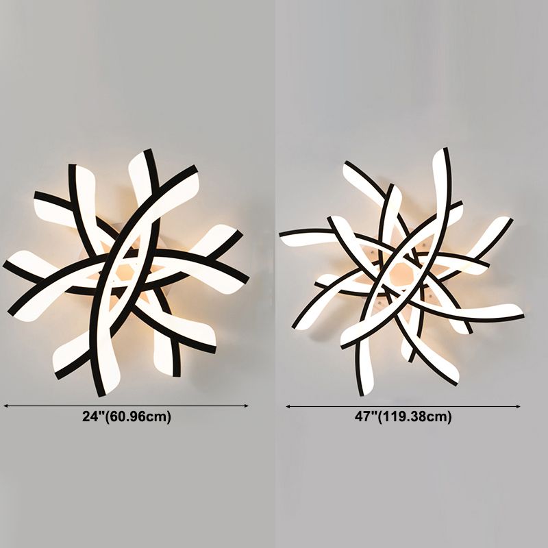 Lámpara de techo de metal con sombra, lámpara LED de estilo minimalista, lámpara semi empotrada