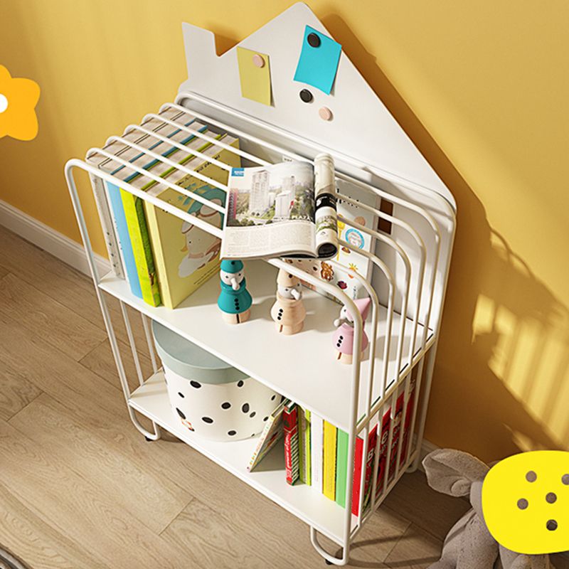 Scandinavian Metal Bookshelf Metal Standard Open Back Bookcase