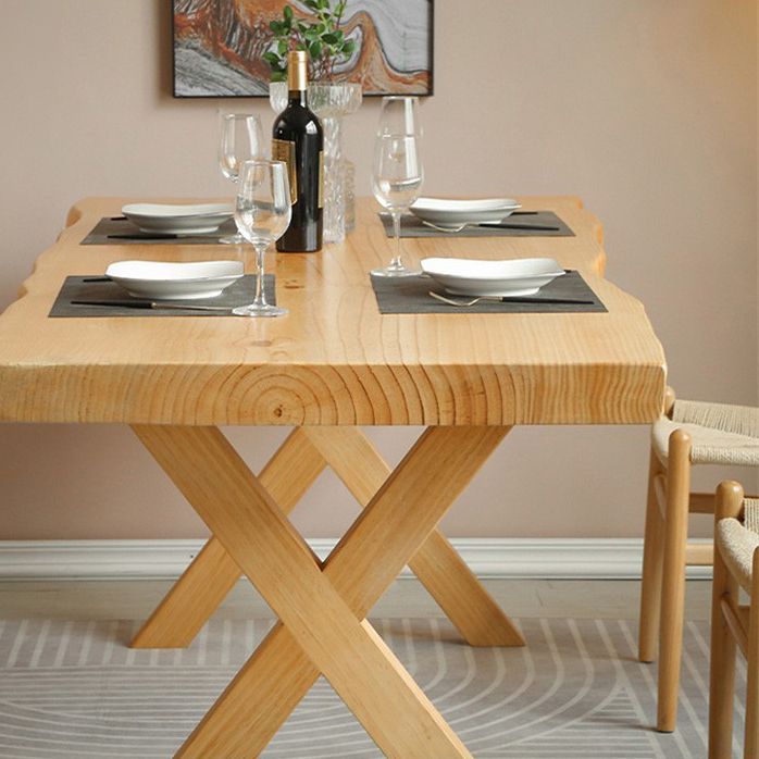 Modern 1/5 Pieces Dining Set Rectangle Pine Wood Dining Table for Living Room Kitchen