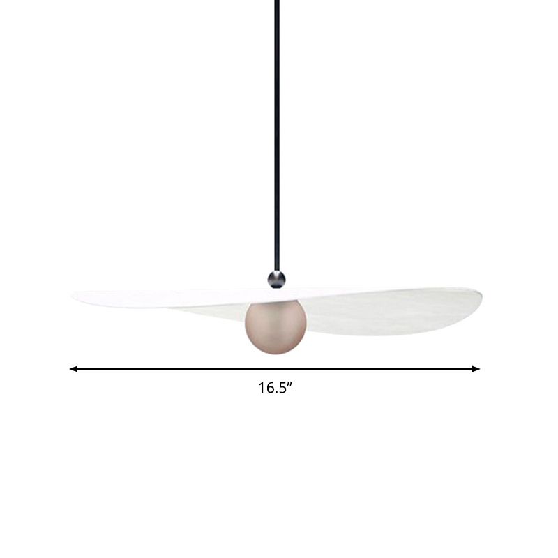 White Slim Hanging Ceiling Light Minimalist 1 Light Acrylic Suspension Lamp for Bedroom