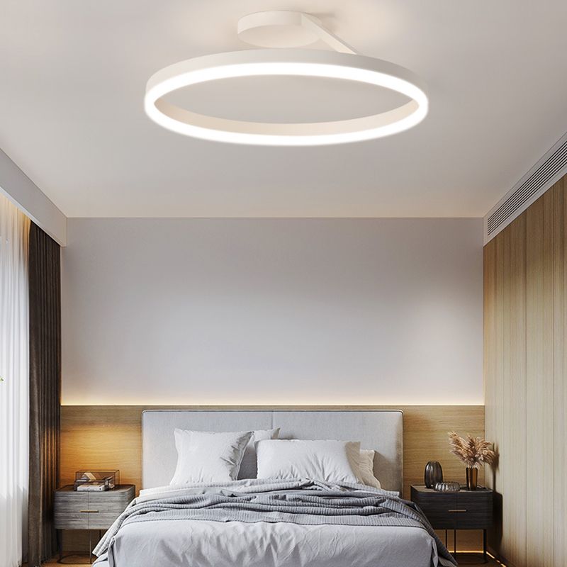 Metal Circular Mount Lighting Simplicity 1 Light Flush Mount Fixture