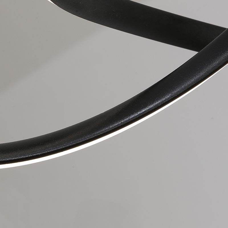 Modern Dining Room Lighting Twisted Turned Lighting Fishersts con ombra acrilica