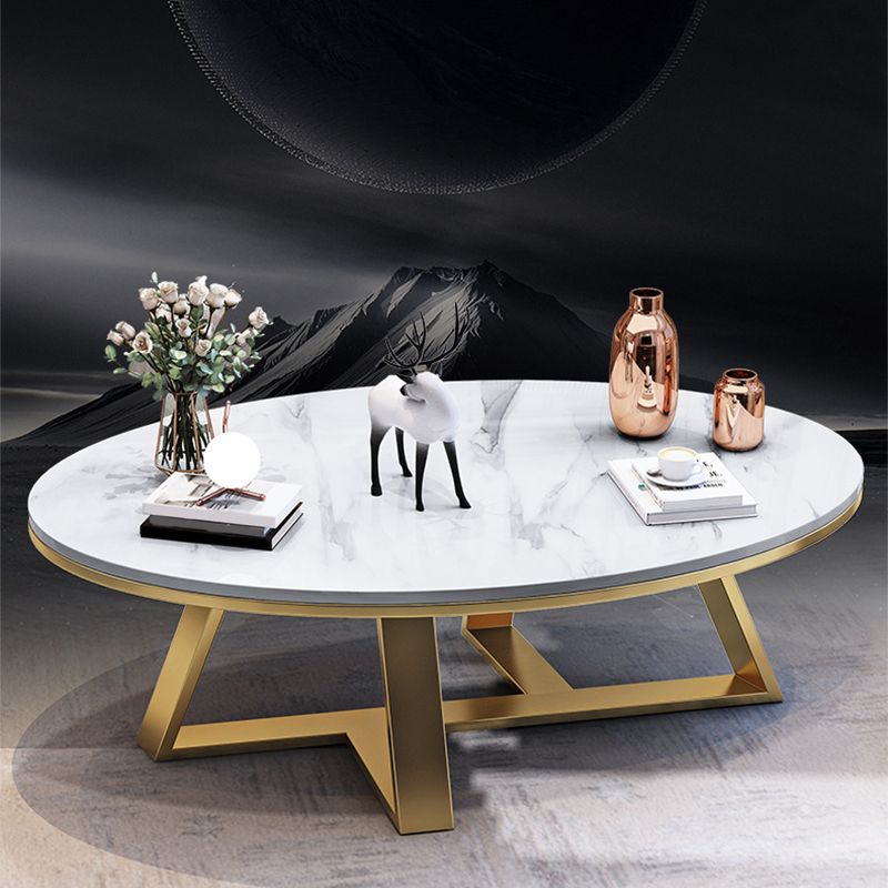 Slate Oval Coffee Table Minimalist Coffee Table for Living Room