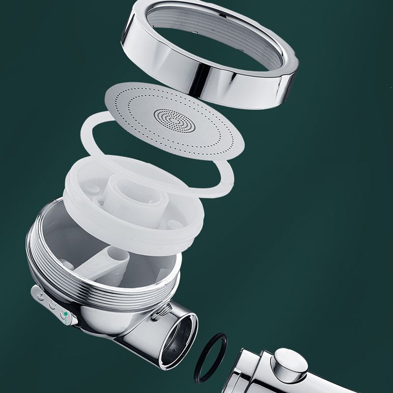 Silver Shower Set Pressurized Shower Head Thermostatic Bathroom Shower Water Faucet