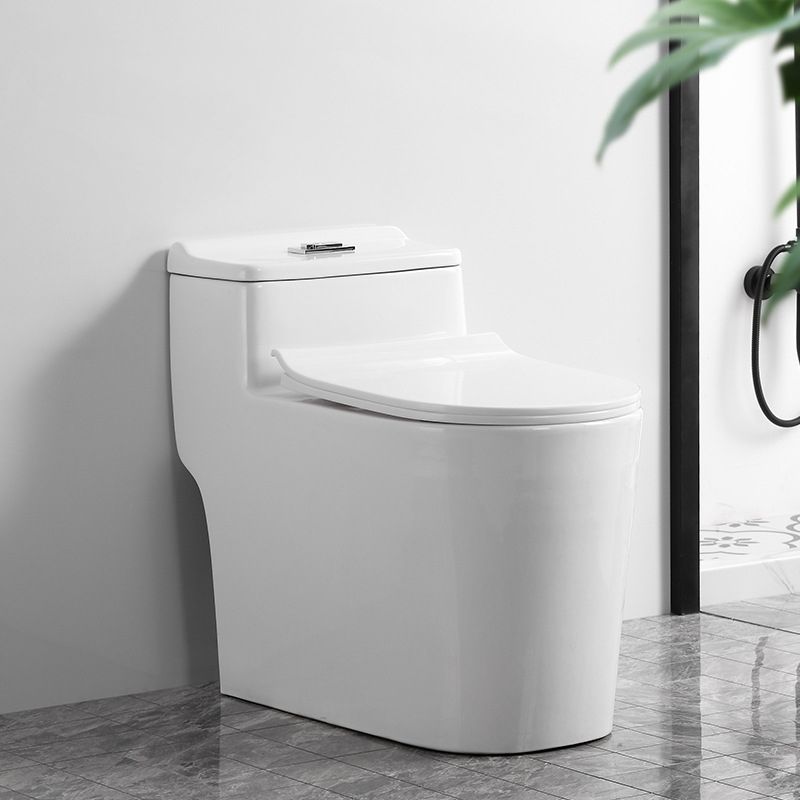 Modern Elongated Toilet Bowl Siphon Jet Flush Toilet with Seat for Bathroom
