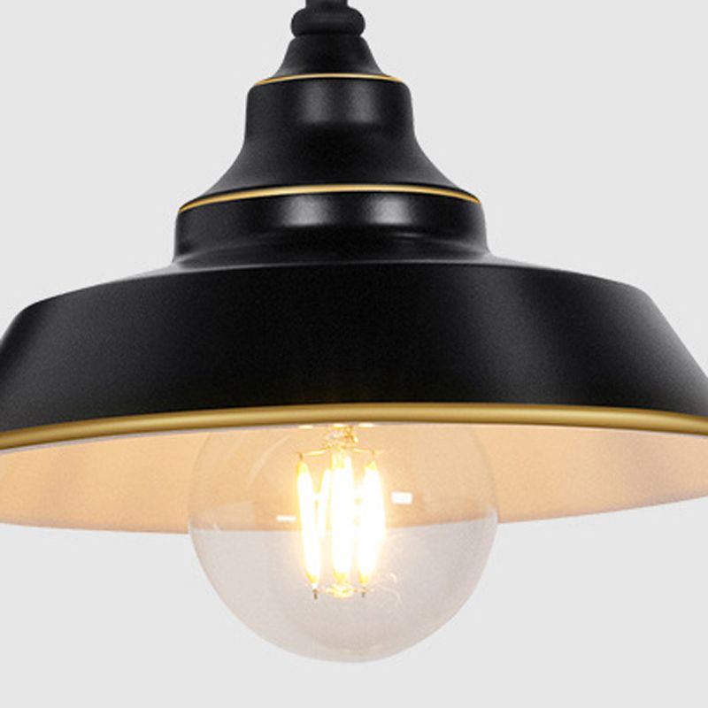 Metal Geometric Shape Wall Light Industrial Style 1 Light Wall Light Sconce in Black
