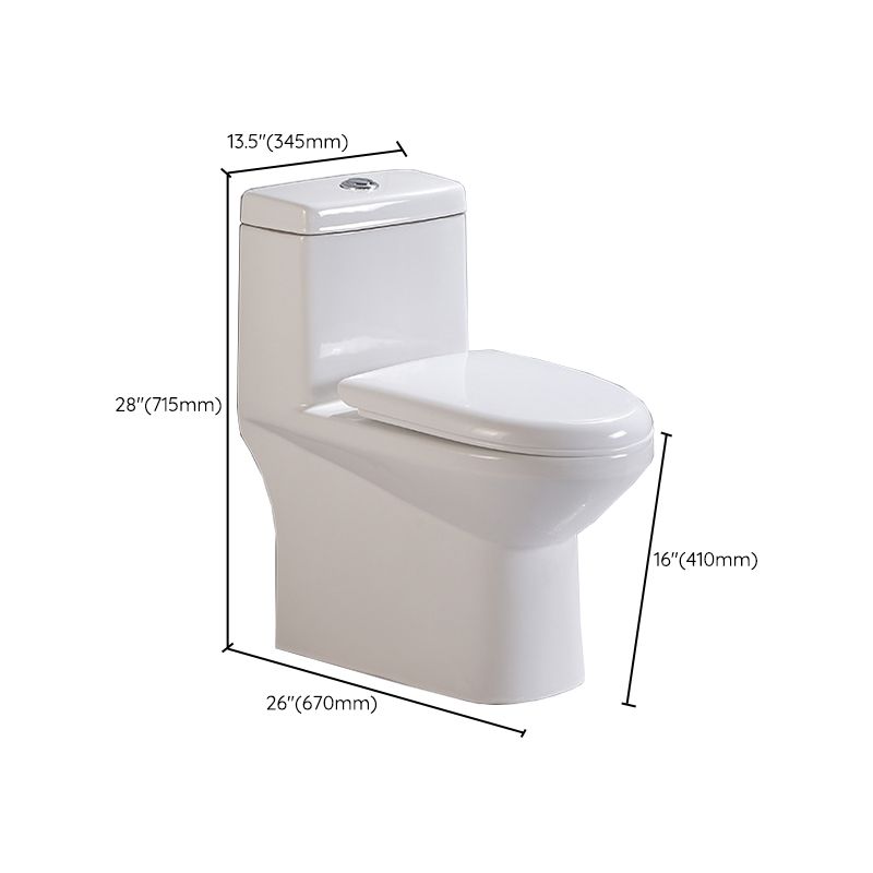 Siphon Jet Urine Toilet One-Piece Toilet Porcelain Floor Mounted Flush Toilet
