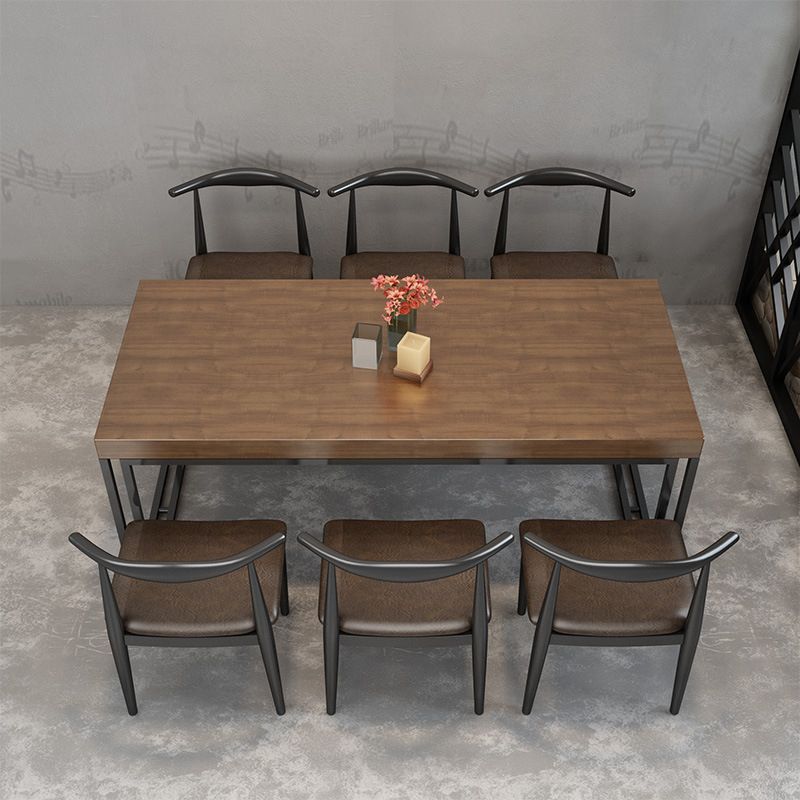 Industrial 1/5/7 Pieces Dining Set Rectangle Wood Dining Table for Bar