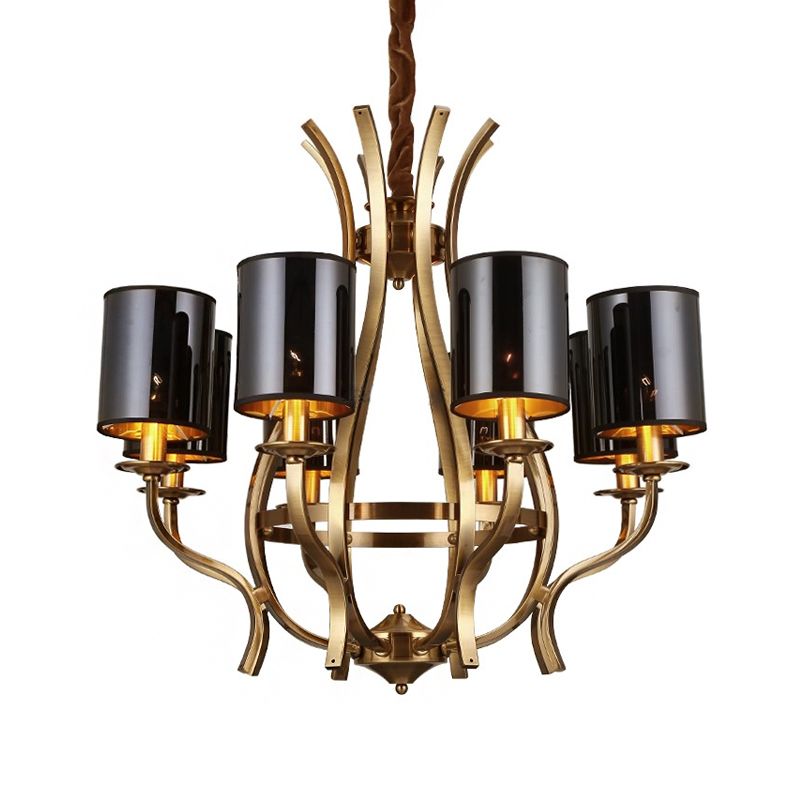 6/8 LICTES CYLINDER CHANDELIER FARMONS BLACK FAX PLACE PLADIER PLADE AVEC VASE IRER DESIGN