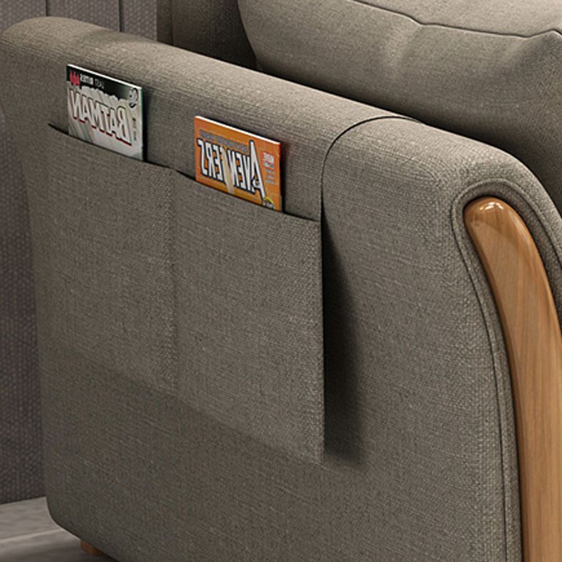 Pillow Included Sofa Futon Cushion Back Flared Arms Convertible Sofa