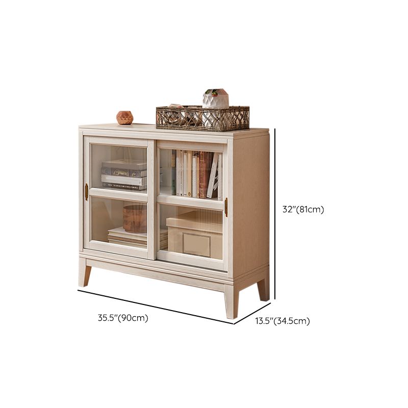 Standard White Bookcase Wooden Contemporary Bookshelf with Doors
