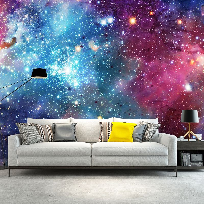 Galaxy Wall Mural Decal Moisture-Resistant Wall Covering for Living Room Decoration