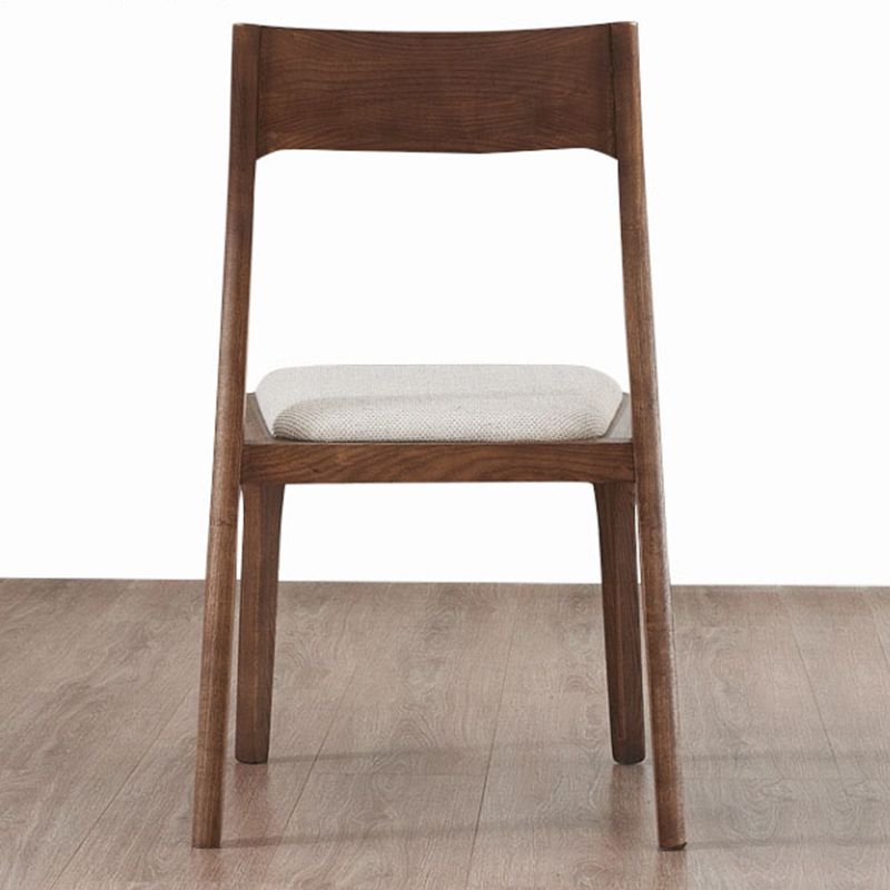 Armless Dining Chairs Modern Ash Wood Side Chairs for Dining Room