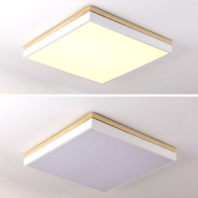 Lampe de plafond en bois de luminaire de montage de plafond moderne