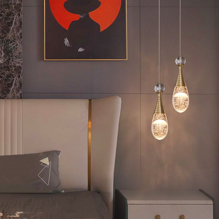 Mini Crystal Plafond Suspension lampe LED moderne LEMPORT DE PROSITIF POUR LA CHAMBRE