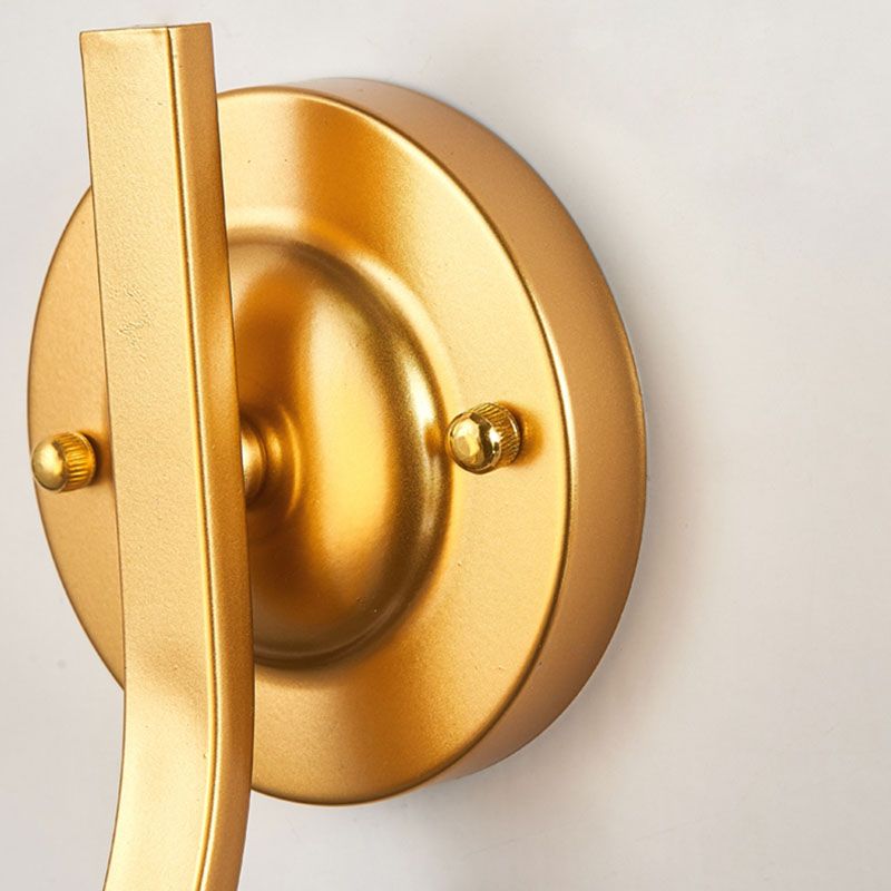 Luce di vetro contemporanea a parete da parete ombreggiata oro per camera da letto