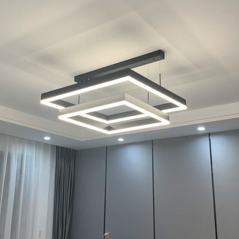 Lampade a forma quadrata contemporanea il lampadario del ristorante il lampadario sospeso con ombra acrilica