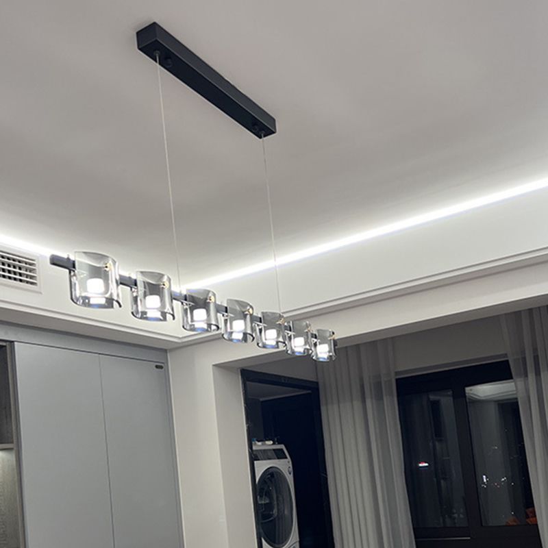 Nordic LED Island Lighting Fixture Simple Glass Pendant Light for Dining Room