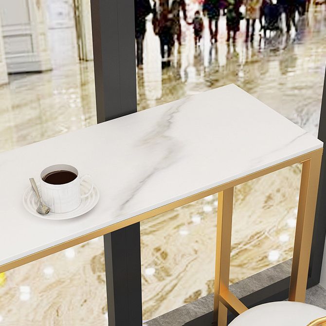 1/2/4 Piece Glam Matte Finish Pub Dining Set Sintered Stone Bar Table Set