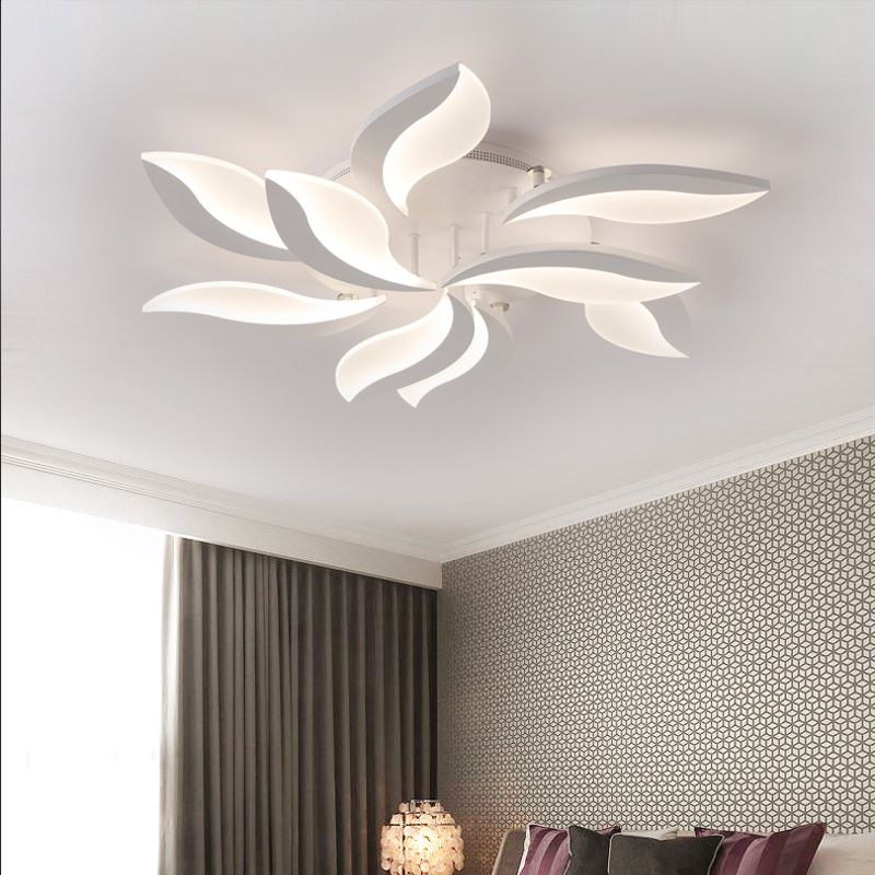 Witte bladvormige inbouwverlichting Hedendaags 3/12/15 lichts Acryl LED semi-inbouw plafondlamp