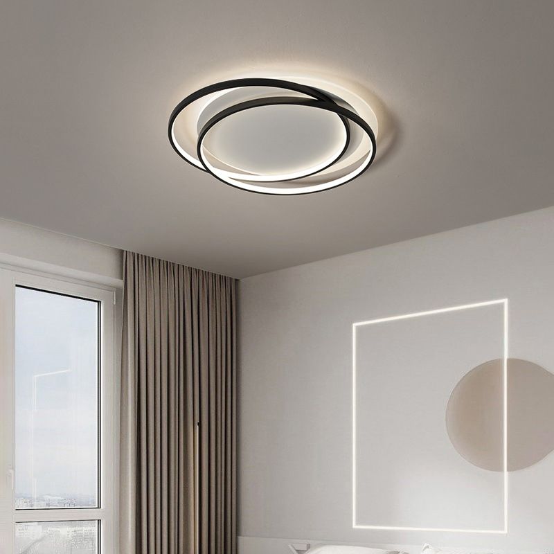 Cycle Semi-Flush Mount Light Modern Minimalist LED Metal LED Ceiling Flush Mount for Hallway