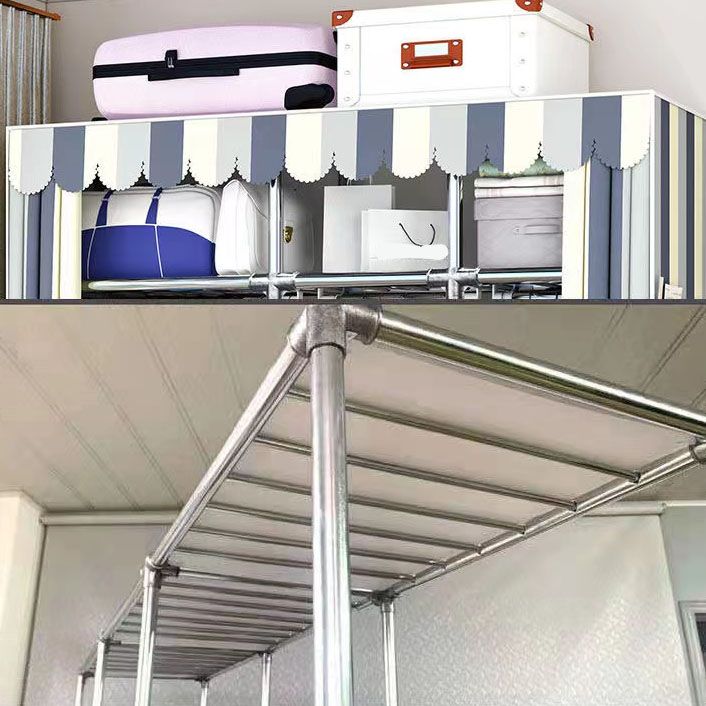 Contemporary Style Steel Wardrobe 2 Shelves Wardrobe Closet for Home