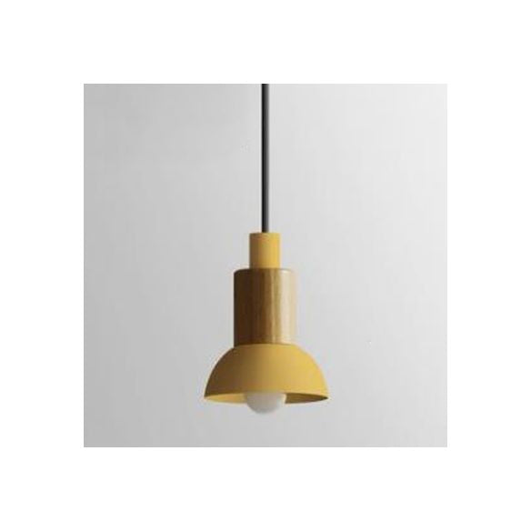 Barrel/Dome/Cone Metal Suspension Pendant Modernism 1 Light White/Yellow/Green Hanging Ceiling Light