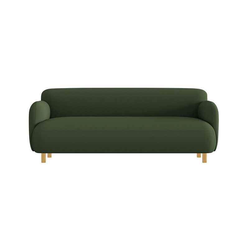 Contemporary Faux Leather Sofa with Square and Tight Back in Solid Wood